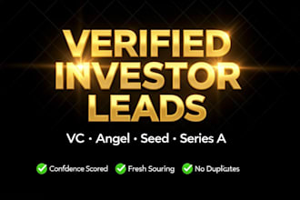 find verified angel investors and vc contacts for startups