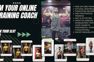 be your personal online fitness coach with diet and workout plan