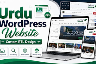 create a custom urdu wordpress website with your choice design