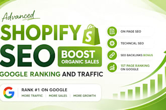 do complete advance shopify SEO for sales, traffic, rankings