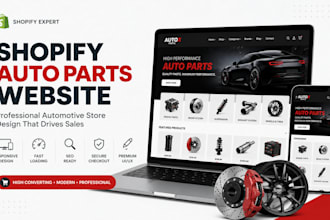 build auto parts shopify store, automotive website, auto part, automotive store