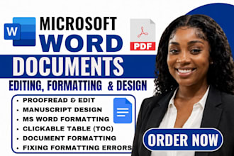 do ms word document editing, formatting and layout design professionally