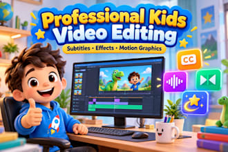 edit kids learning videos