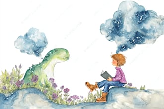 create cute watercolor illustration for children book