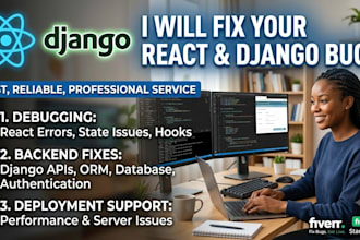 fix bugs in your react or django application