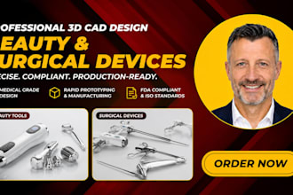do 3d medical device, healthcare, surgical device, cad model and beauty tools