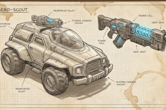 design unique weapons illustrations