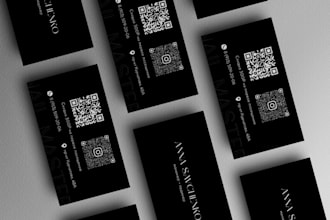 design modern digital business card with qr code, vcard and email signature
