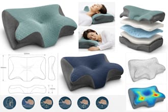 design smart anti snoring pillow, cervical pillow, ergonomic sleep help pillow