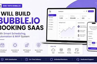 build bubble io booking saas with smart scheduling  automation and mvp system