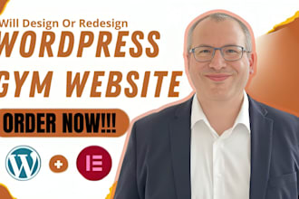 design wordpress gym website with membership and booking system fitness website