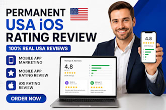 mobile app rating review,5000 user app install rating review, IOS promotion app