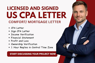 us CPA profit and loss financial statement cpa letter