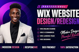 revamp wix webiste, wix landing page design wix portfolio, online shop store