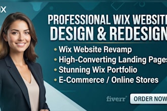 redesign revamp wix webiste, wix landing page design wix portfolio, online store