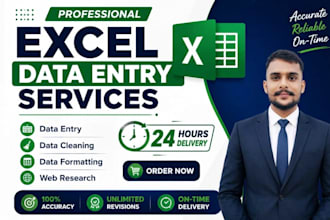 do accurate excel data entry, data cleaning  and formatting