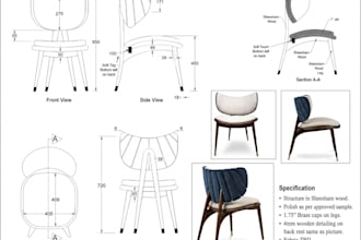 create furniture shop drawings in autocad