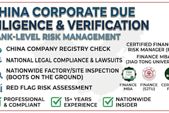 be your frm expert for china corporate due diligence and verification