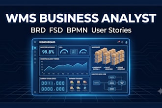 draft business logic, workflows, brds, and user stories for wms