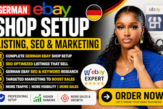 do german ebay shop setup, ebay listing, german ebay SEO and marketing