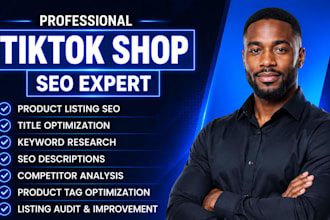 optimize tiktok shop product listings, titles, SEO keywords and descriptions