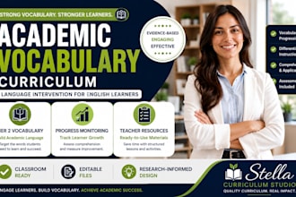 design academic vocabulary curriculum and language intervention resources