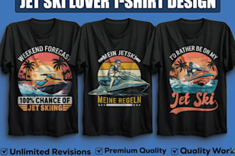 create high quality jet ski, cat, cinco de mayo logo or t shirt design