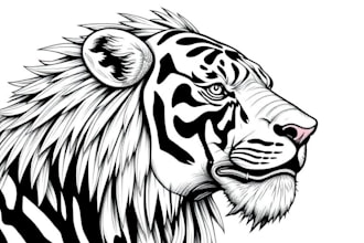 draw realistic black and white line art vector illustration