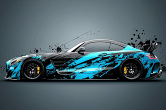 draw car wrap vehicle wrap truck wrap racing car wrap
