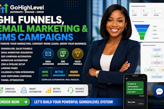 setup gohighlevel funnel ghl email marketing sequence go high level SMS campaign