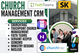 setup church management crm churchtrac touchpoint church management faith teams