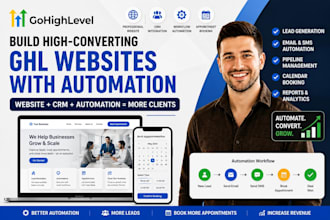 build a gohighlevel website with automation and workflow