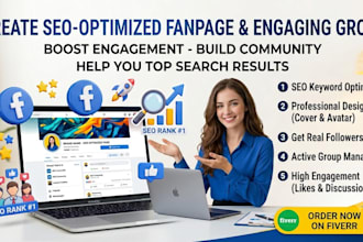 create SEO optimized local facebook page and engaging group