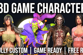 create 3d game character in any style