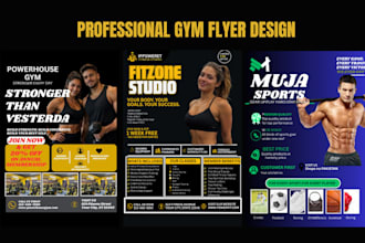 design gym and fitness flyer sport club professional