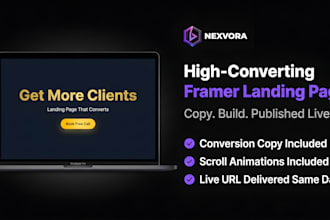 build and publish a high converting framer landing page with copy writing
