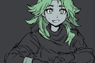 sketch any character in any way