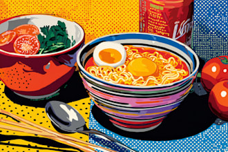 design vintage pop art food poster for restaurant cafe and kitchen
