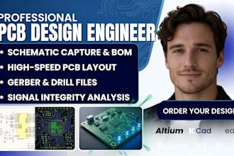 do esp32 pcb design, iot schematic, pcb layout, bom and firmware development