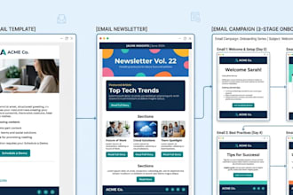 design a professional email template, newsletter, and email campaign