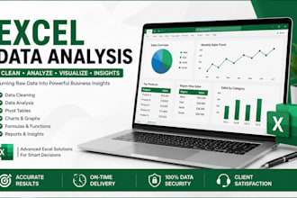 do excel data analysis, data cleaning, formulas, and calculations