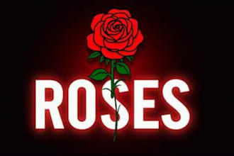 design an awesome red rose logo in very short time