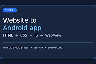 convert your HTML website into an android webview app