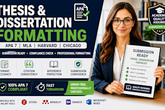 proofread format thesis dissertation manuscript apa7 submission compliance check