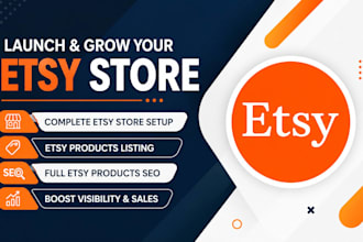 set up your etsy store, design winning digital or pod products and etsy shop SEO