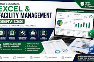 create professional excel trackers, maintenance reports, inventory sheets