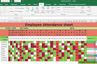create a professional employee attendance tracker in excel