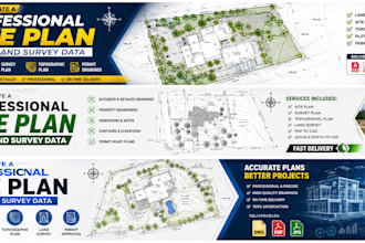 create a professional site plan from land survey data