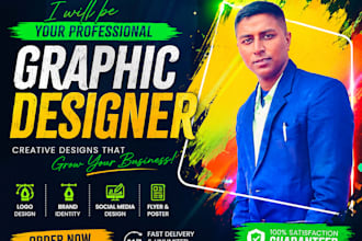 make modern logo and brand identity, flayer design