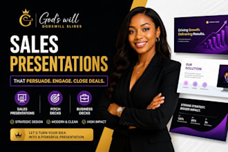 design professional sales presentation, pitch deck and canva presentation